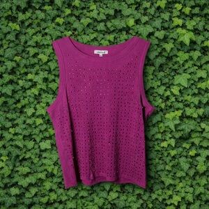 White Birch Magenta Tank Top